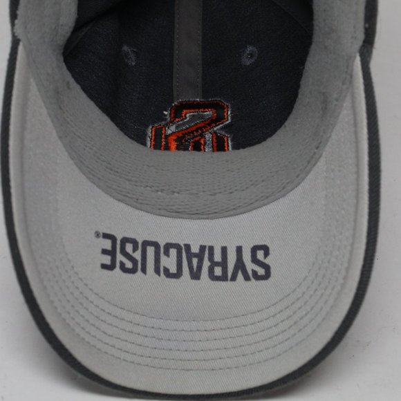 Nike Syracuse Orange Hat Mens OSFM Gray Swoosh Flex Team Wool Blend Stretch Cap - Picture 11 of 12